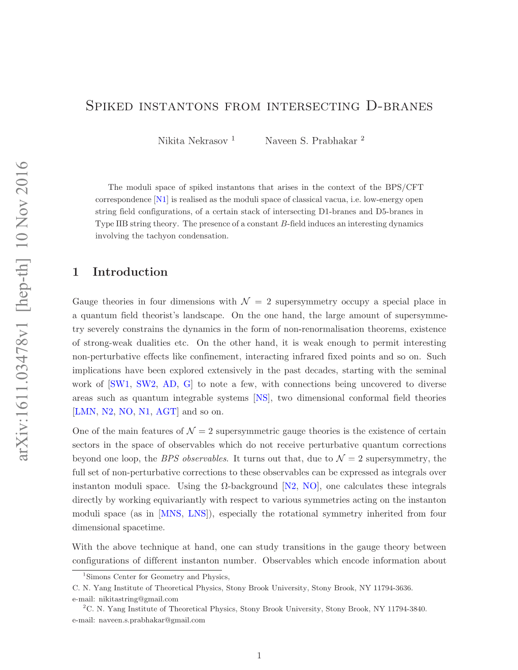 Spiked Instantons from Intersecting D-Branes