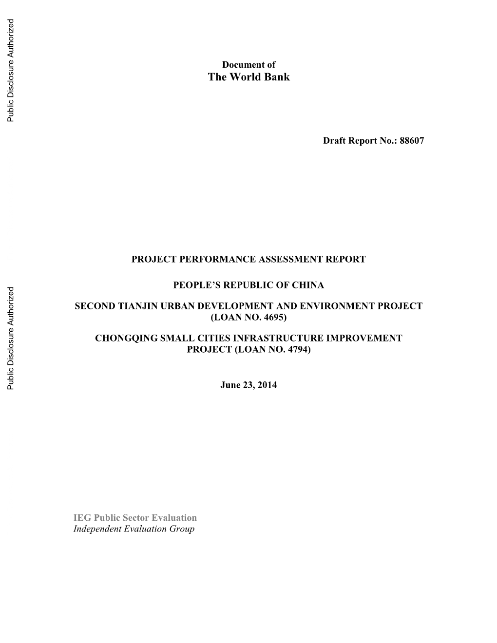 World Bank Document