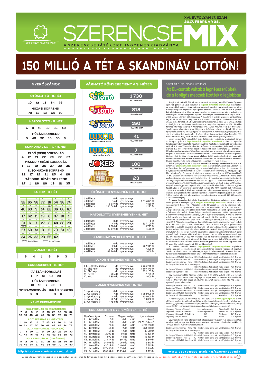 150 Millió a Tét a Skandináv Lottón!