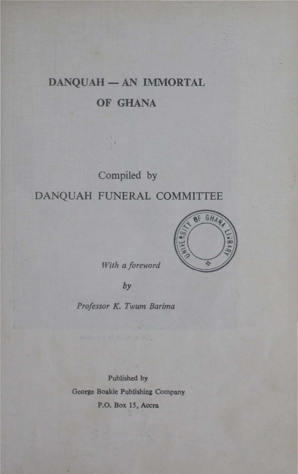 Danquah Funeral Commiitee