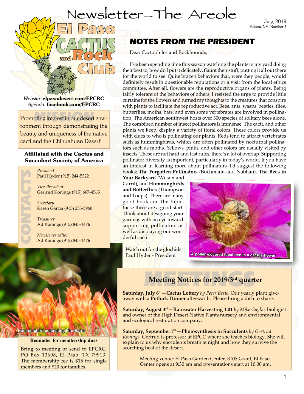 The EPCRC July Newsletter