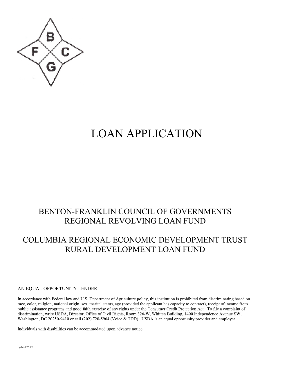 Benton-Franklin Council of Governments Regional Revolving Loan Fund