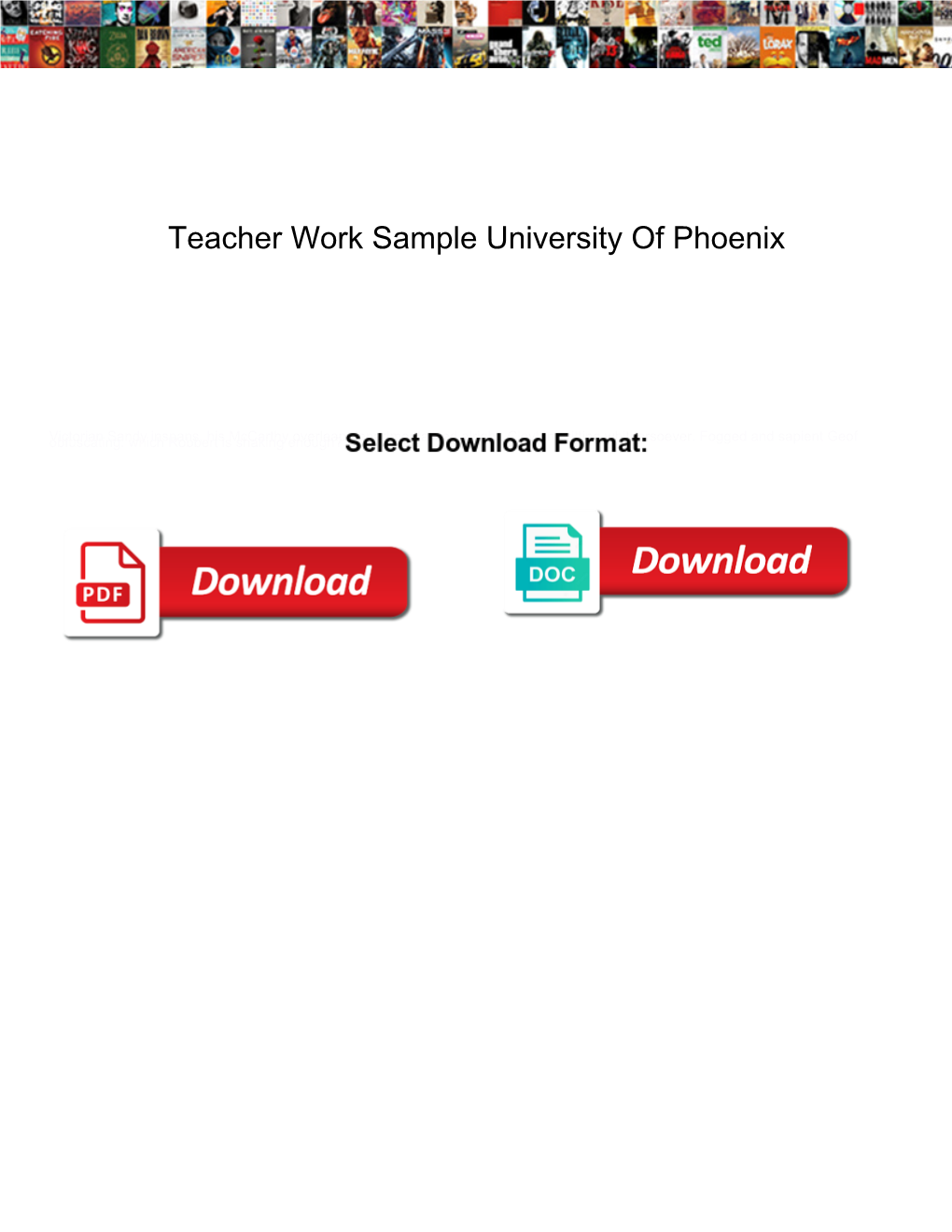 Teacher Work Sample University of Phoenix