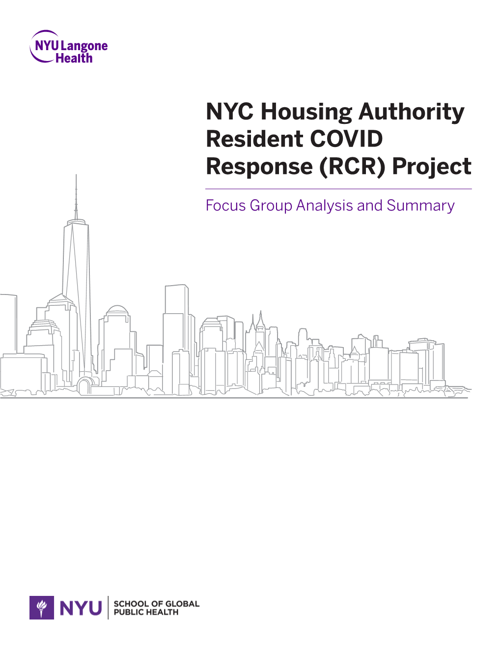 NYC Housing Authority Resident COVID Response (RCR) Project