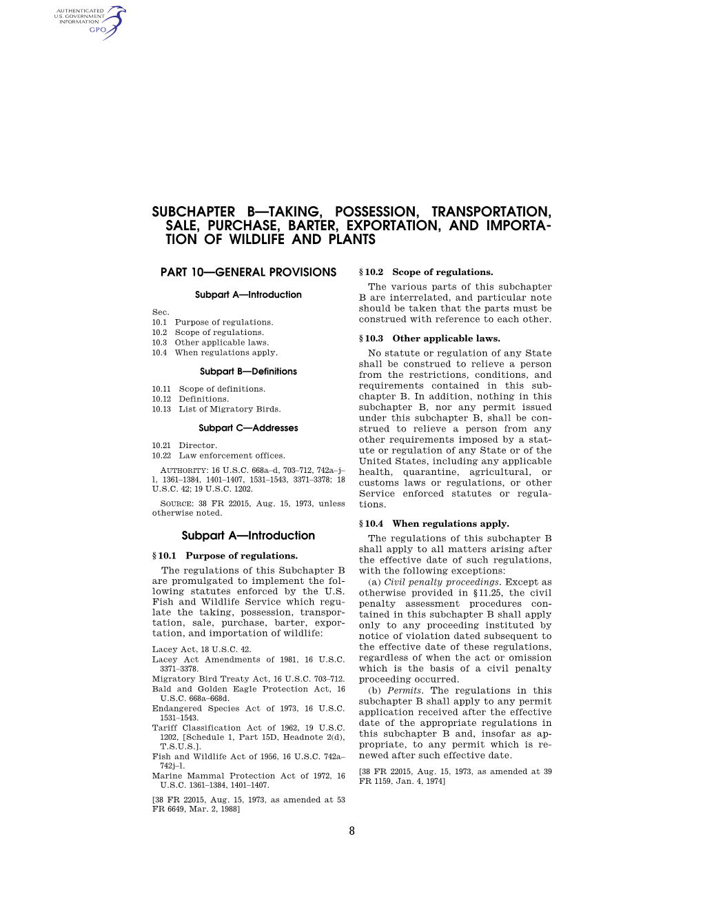 31 Subpart C—Addresses PART 11—CIVIL PROCEDURES