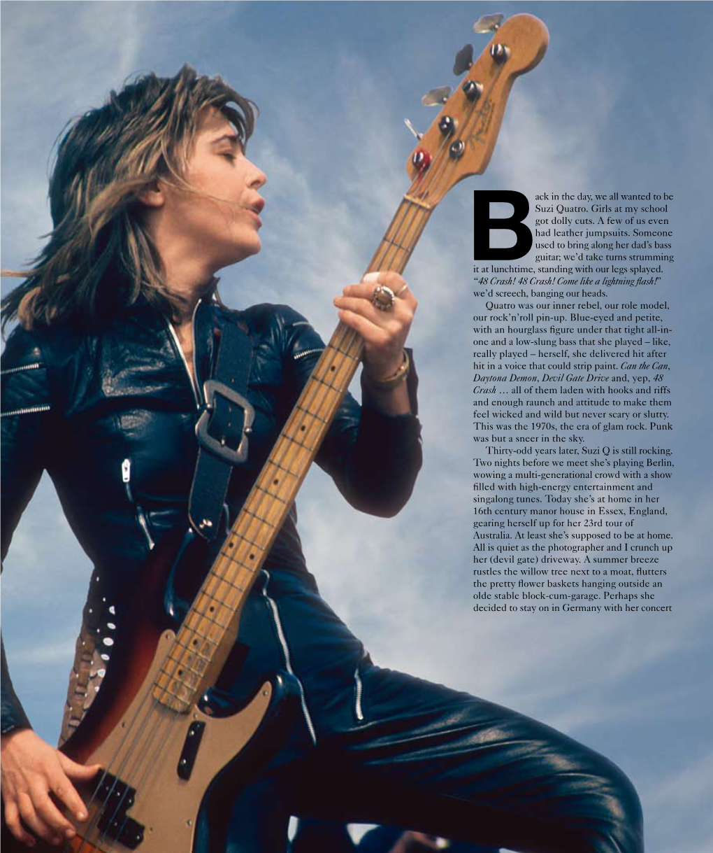 Back in the Day, We All Wanted to Be Suzi Quatro. Girls at My School Got