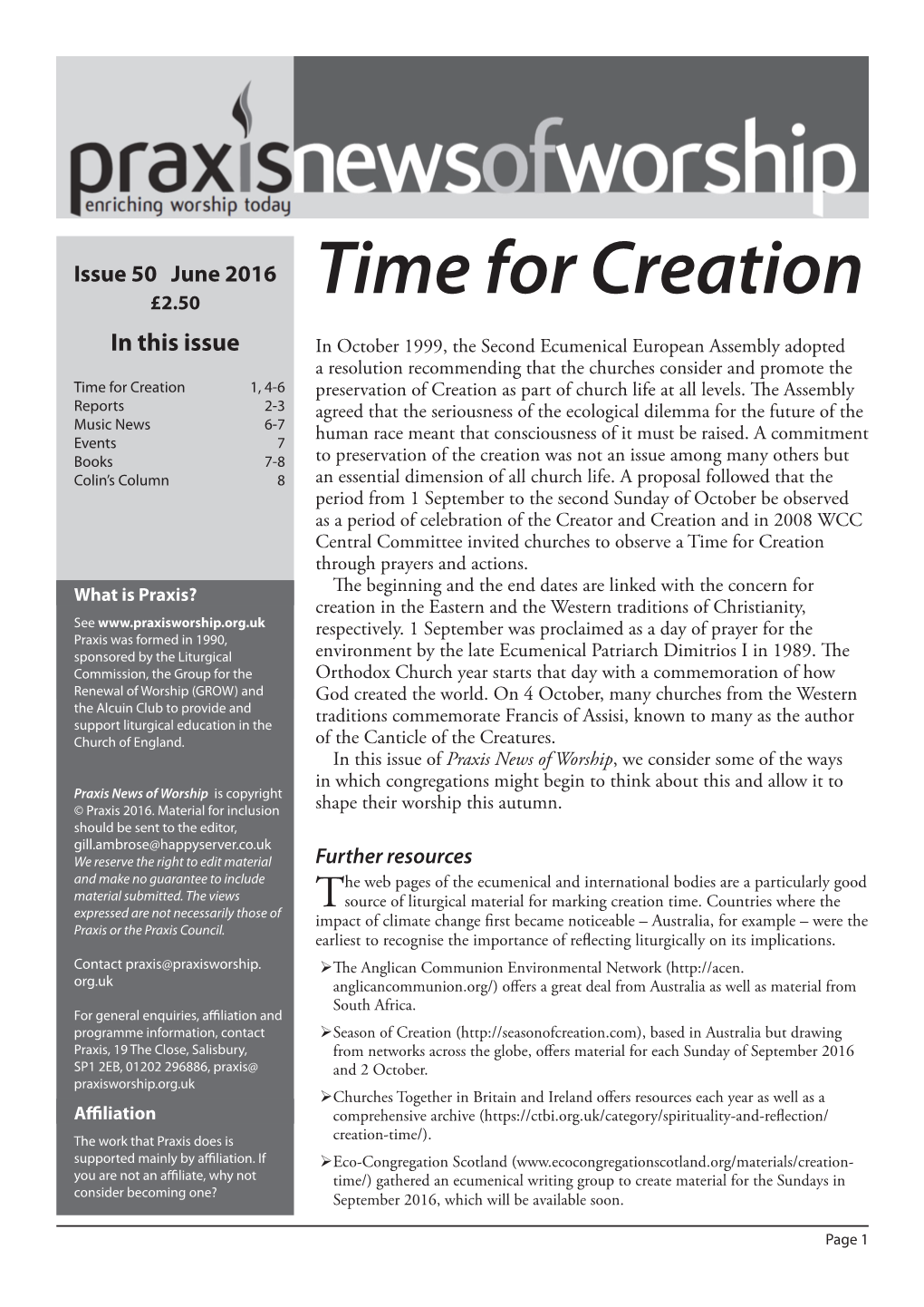 Time for Creation