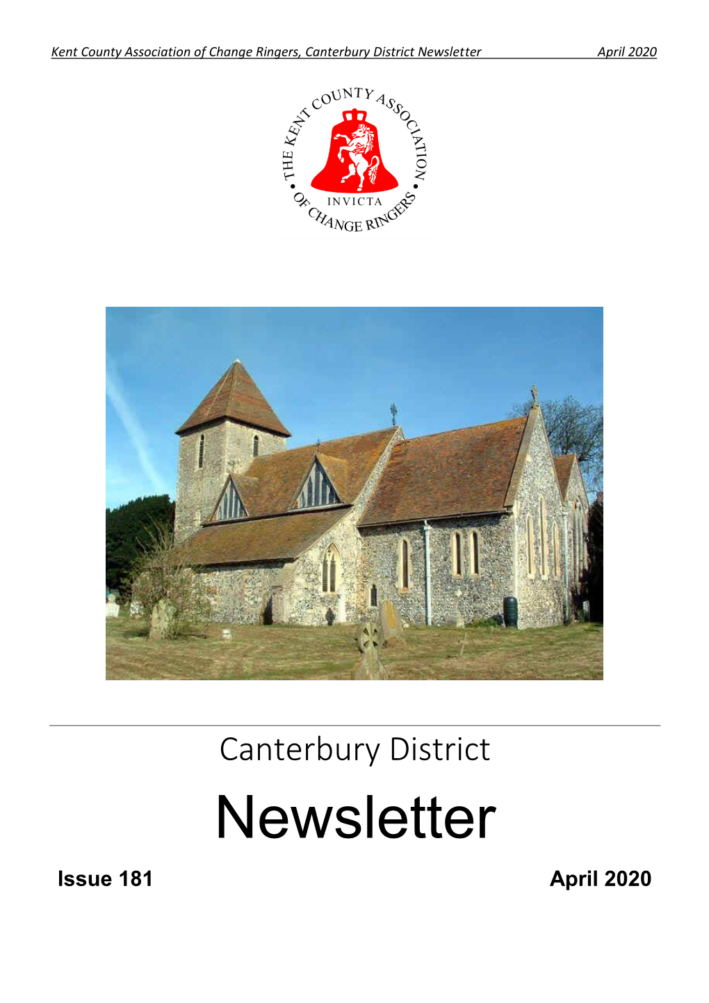Canterbury District Newsletter April 2020