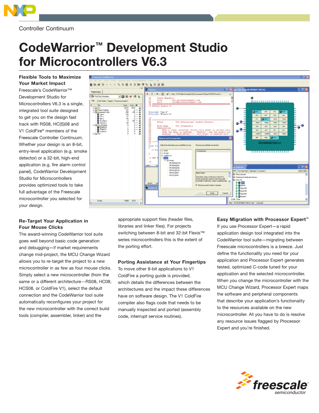 Codewarrior ™ Development Studio for Microcontrollers V6.3