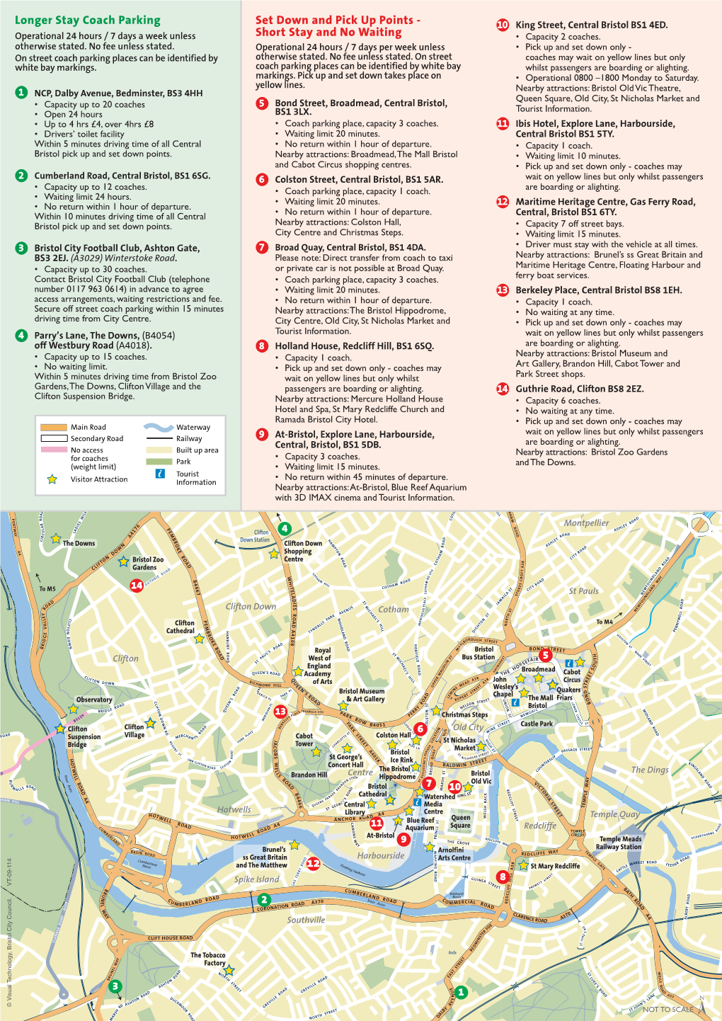 Longer Stay Coach Parking Set Down and Pick up Points - 10 King Street, Central Bristol BS1 4ED