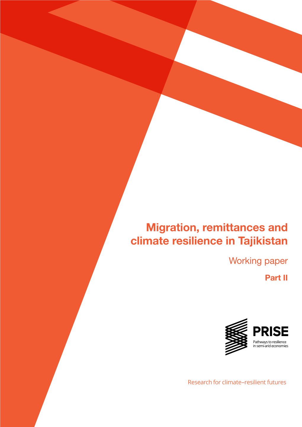 Migration, Remittances and Climate Resilience in Tajikistan