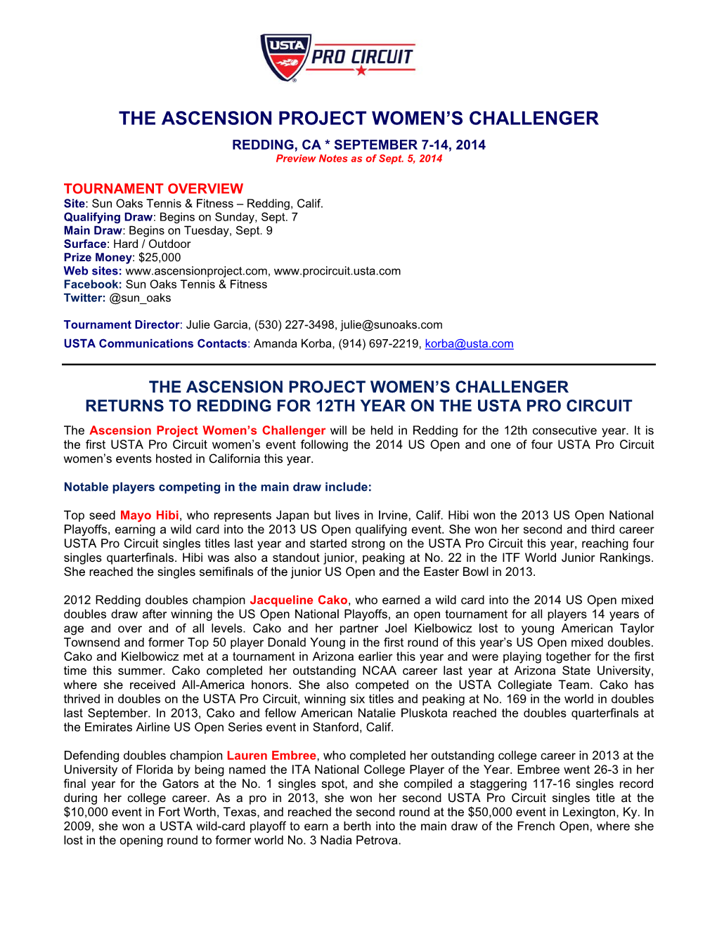 The Ascension Project Women's Challenger