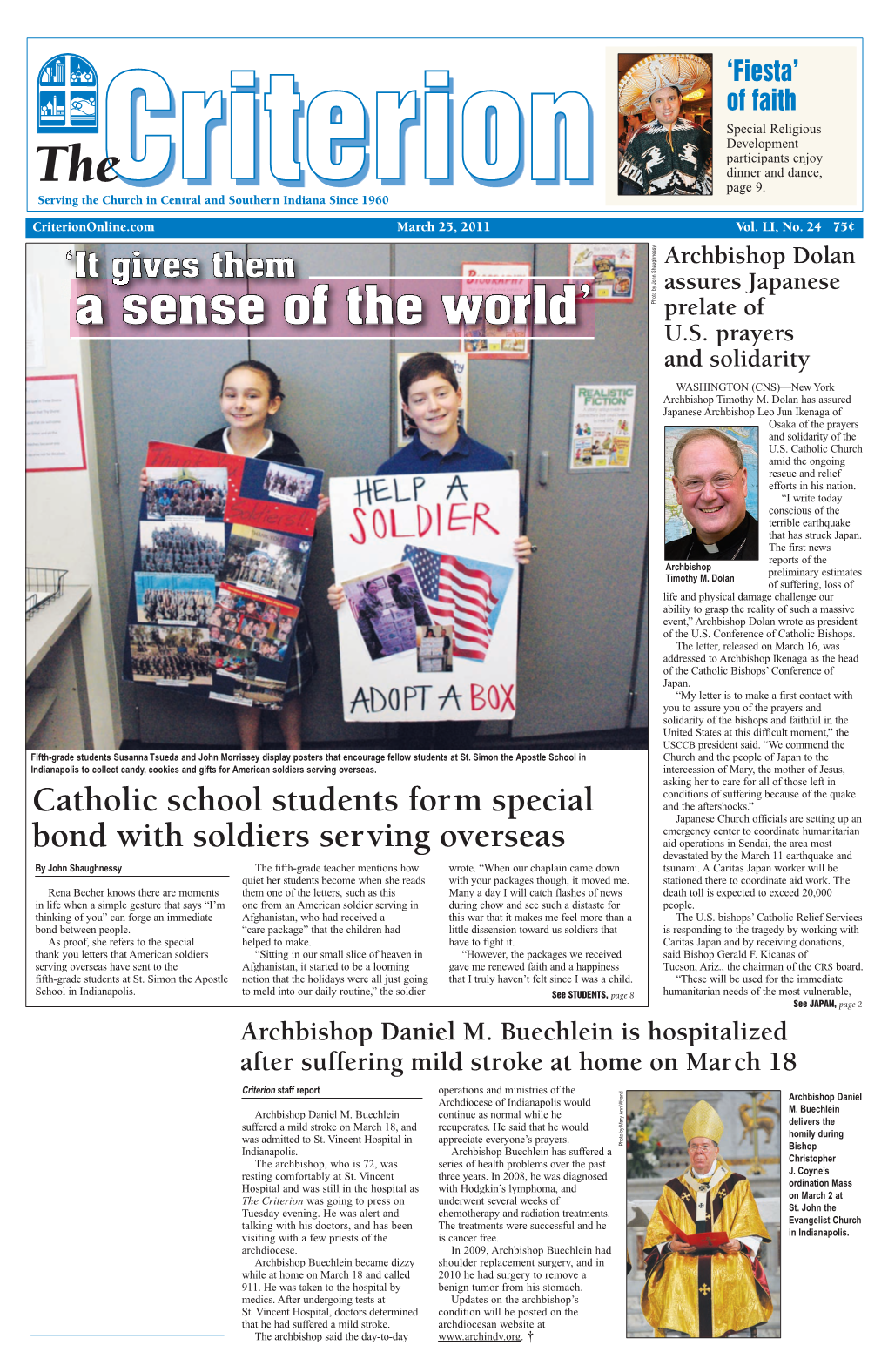 Catholic School Students Form Special Bond with Soldiers Serving