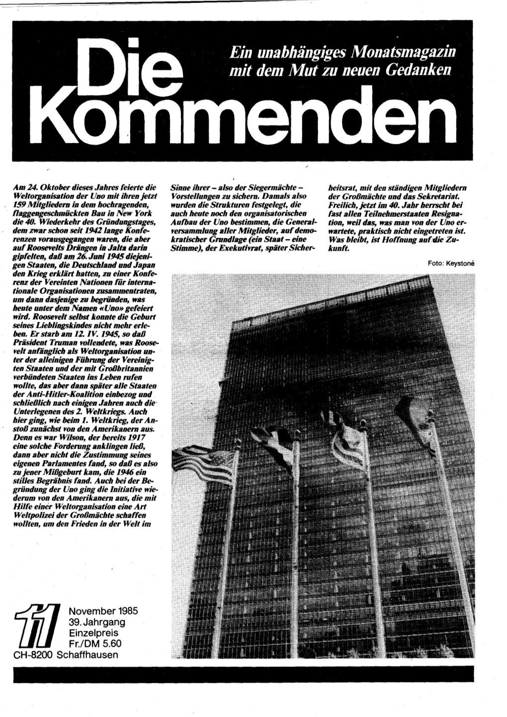 Die Kommenden – Nov. 1985