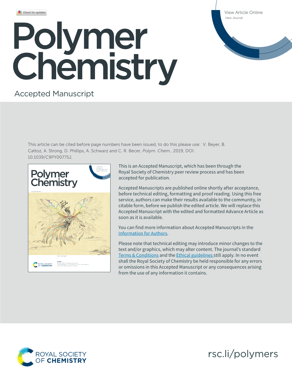Polymer Chemistry Accepted Manuscript