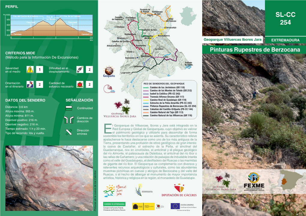 Pinturas Rupestres De Berzocana CRITERIOS MIDE Solana Guadalupe (Método Para La Información De Excursiones) Berzocana Alía