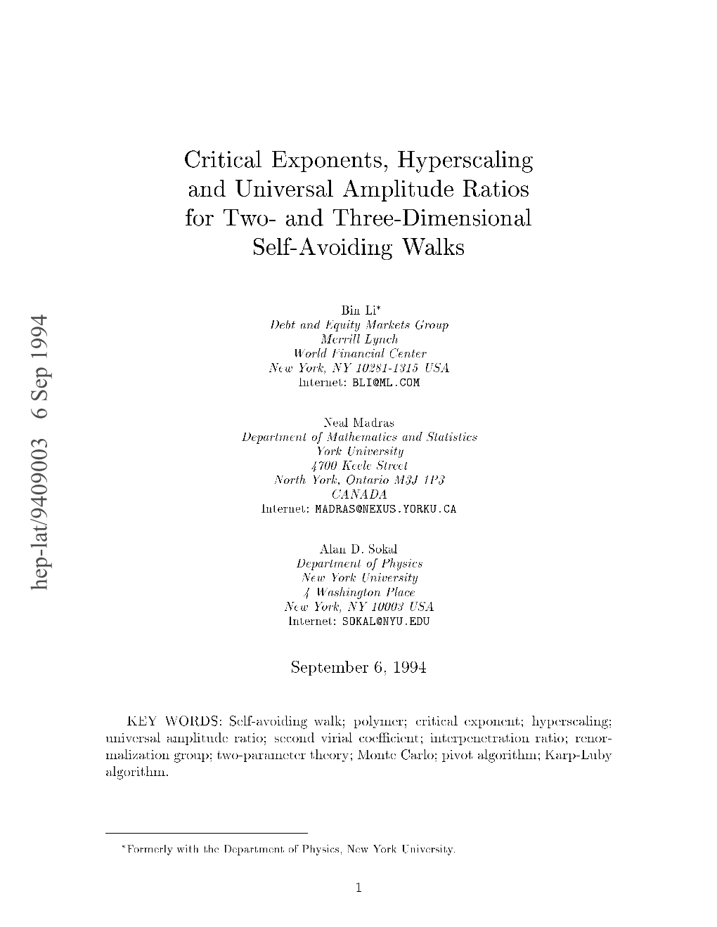 Critical Exponents, Hyperscaling and Universal Amplitude Ratios For