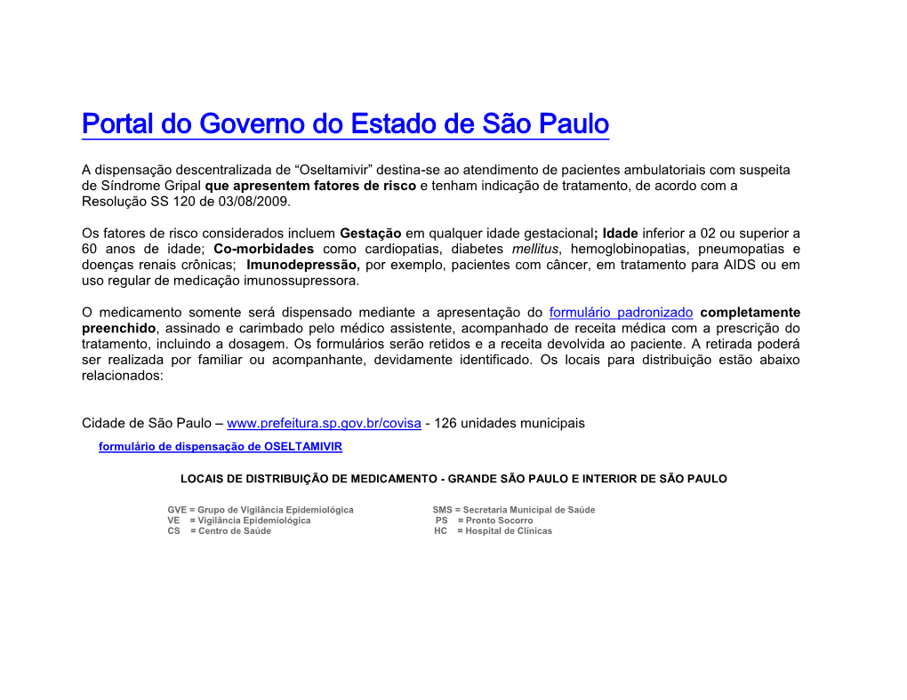Portal Do Governo Do Estado De São Paulo