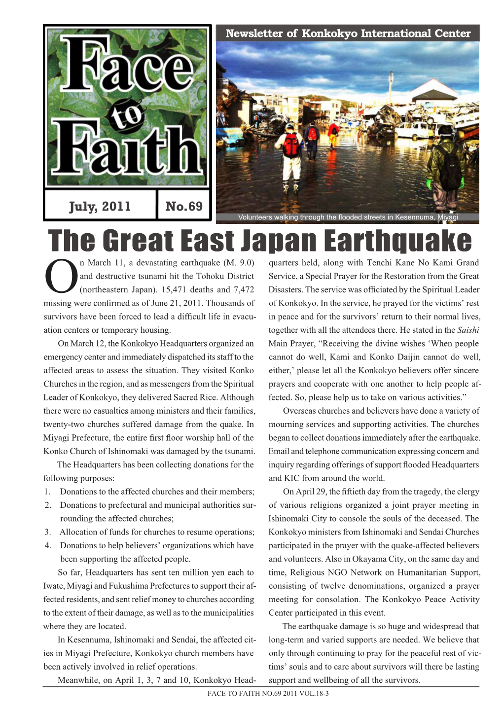 The Great East Japan Earthquake N March 11, a Devastating Earthquake (M