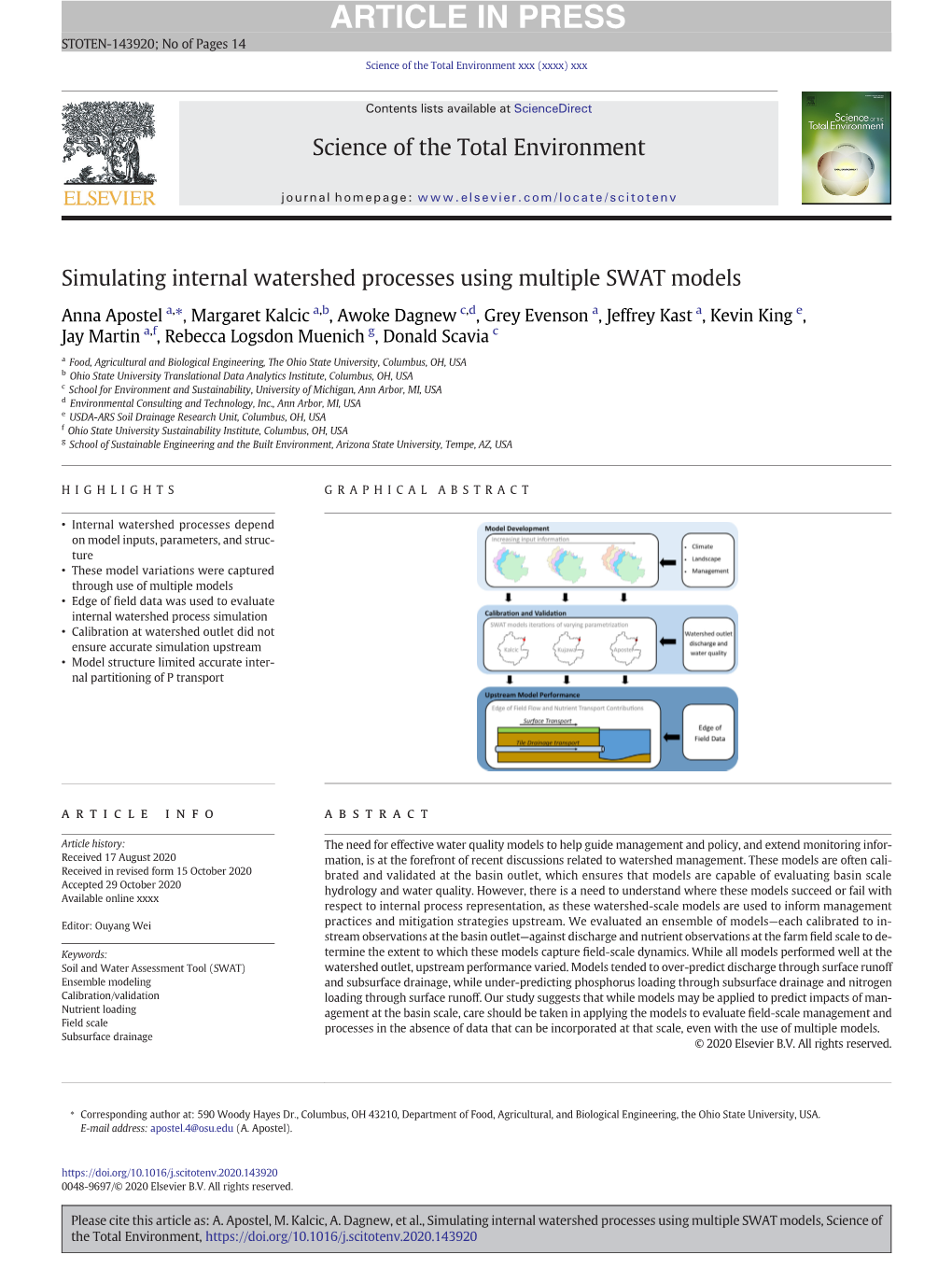 Simulating Internal Watershed Processes Using Multiple SWAT Models