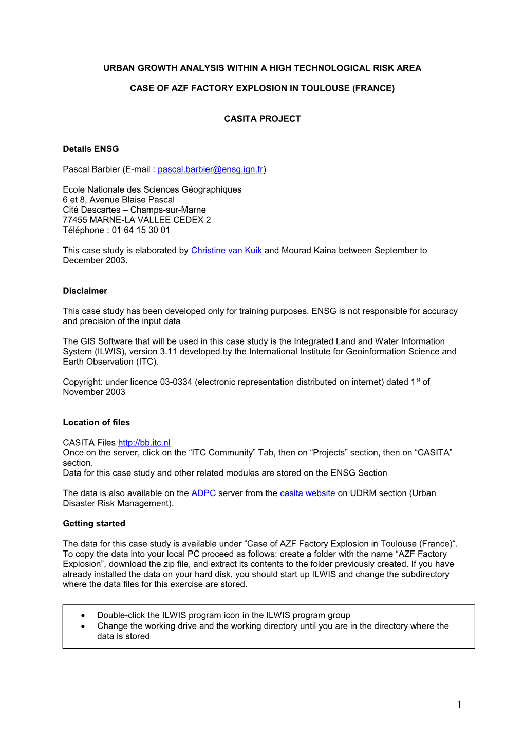 AZF TOULOUSE TECHNOLOGICAL DISASTER Risk Assessment