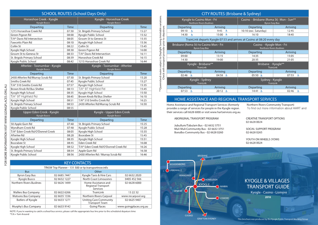 Kyogle & Villages Transport Guide