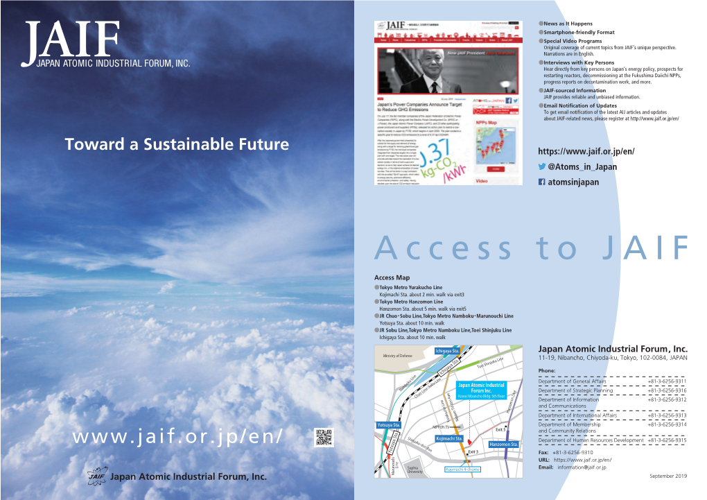 JAIF: Toward a Sustainable Future