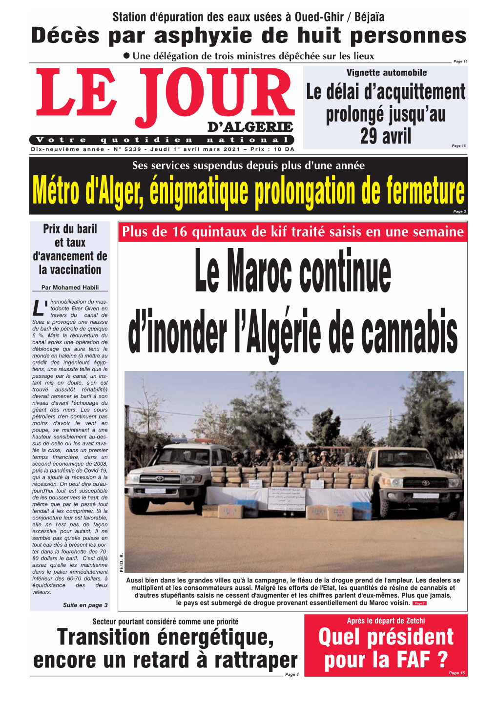 Métro D'alger, Énigmatique Prolongation De Fermeture Page 2