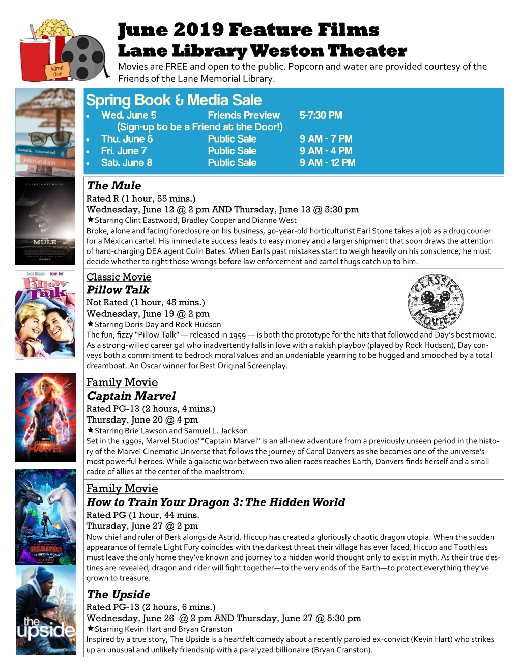 June 2019 Feature Films