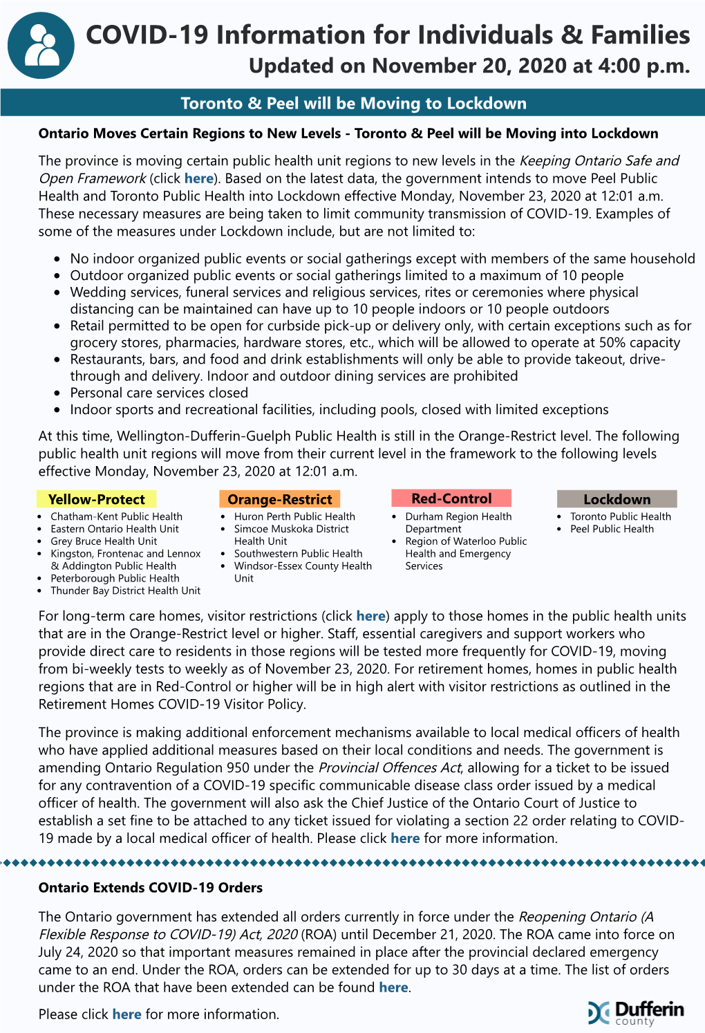 COVID-19 Resident Update Nov 20 Afternoon