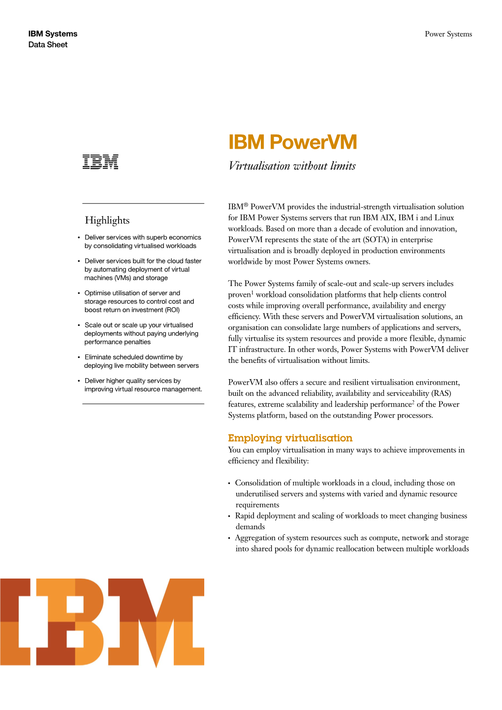 IBM Powervm Virtualisation Without Limits