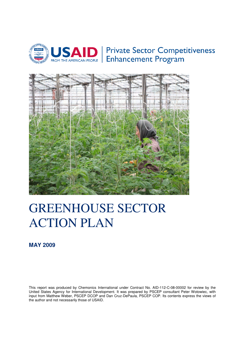 Greenhouse Sector Action Plan