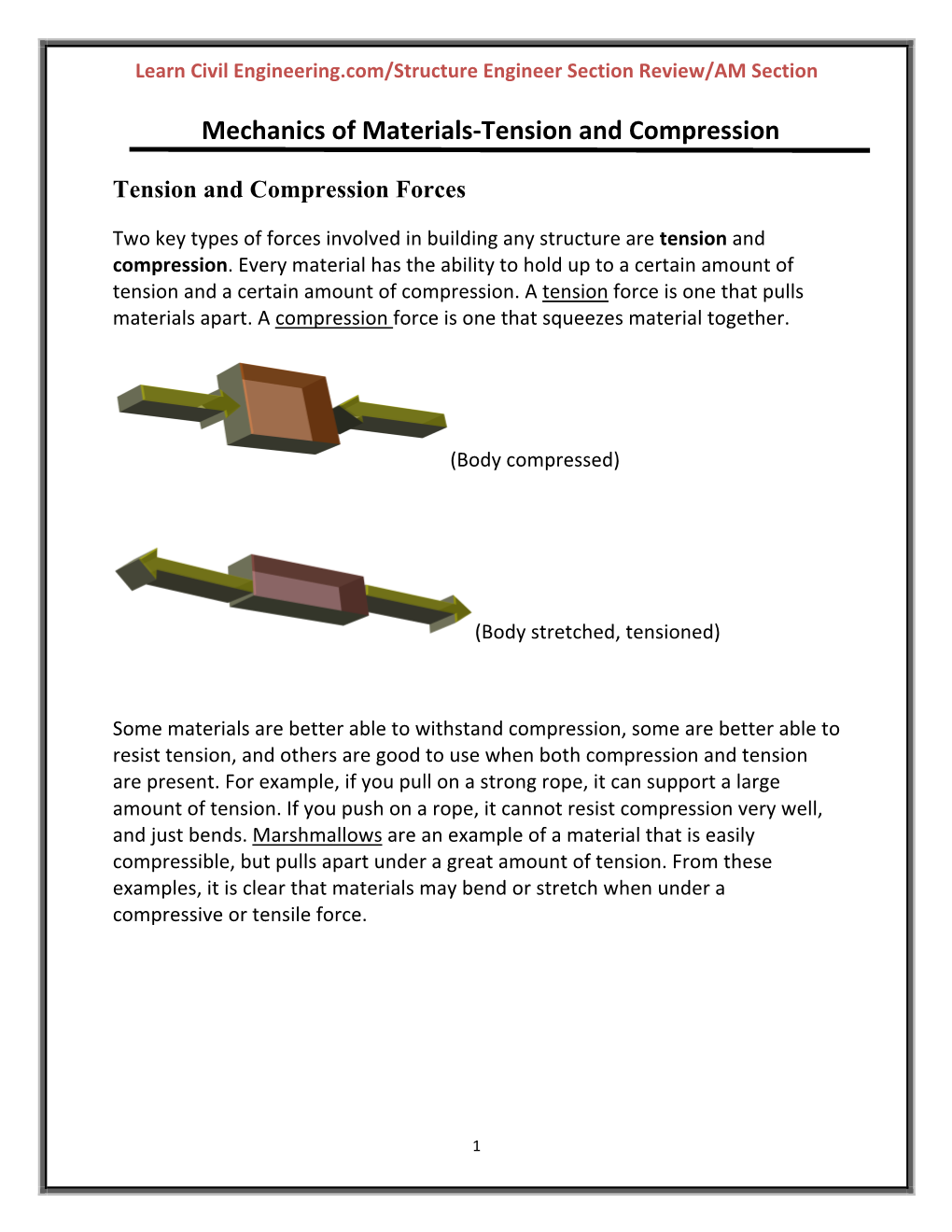 Tension and Compression