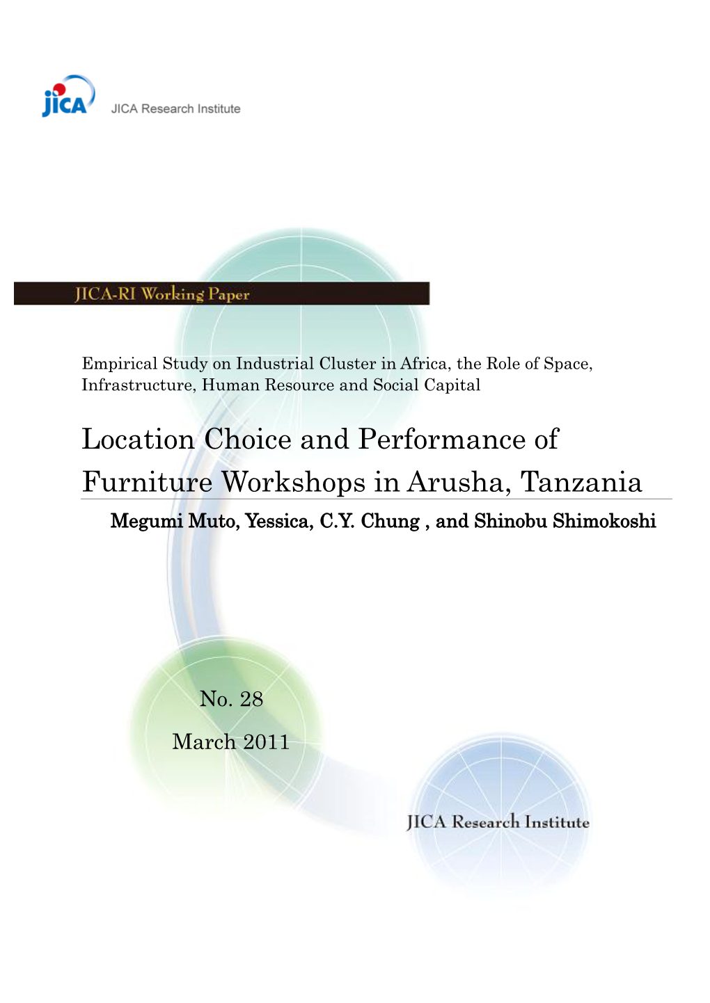 Location Choice and Performance of Furniture Workshops in Arusha, Tanzania