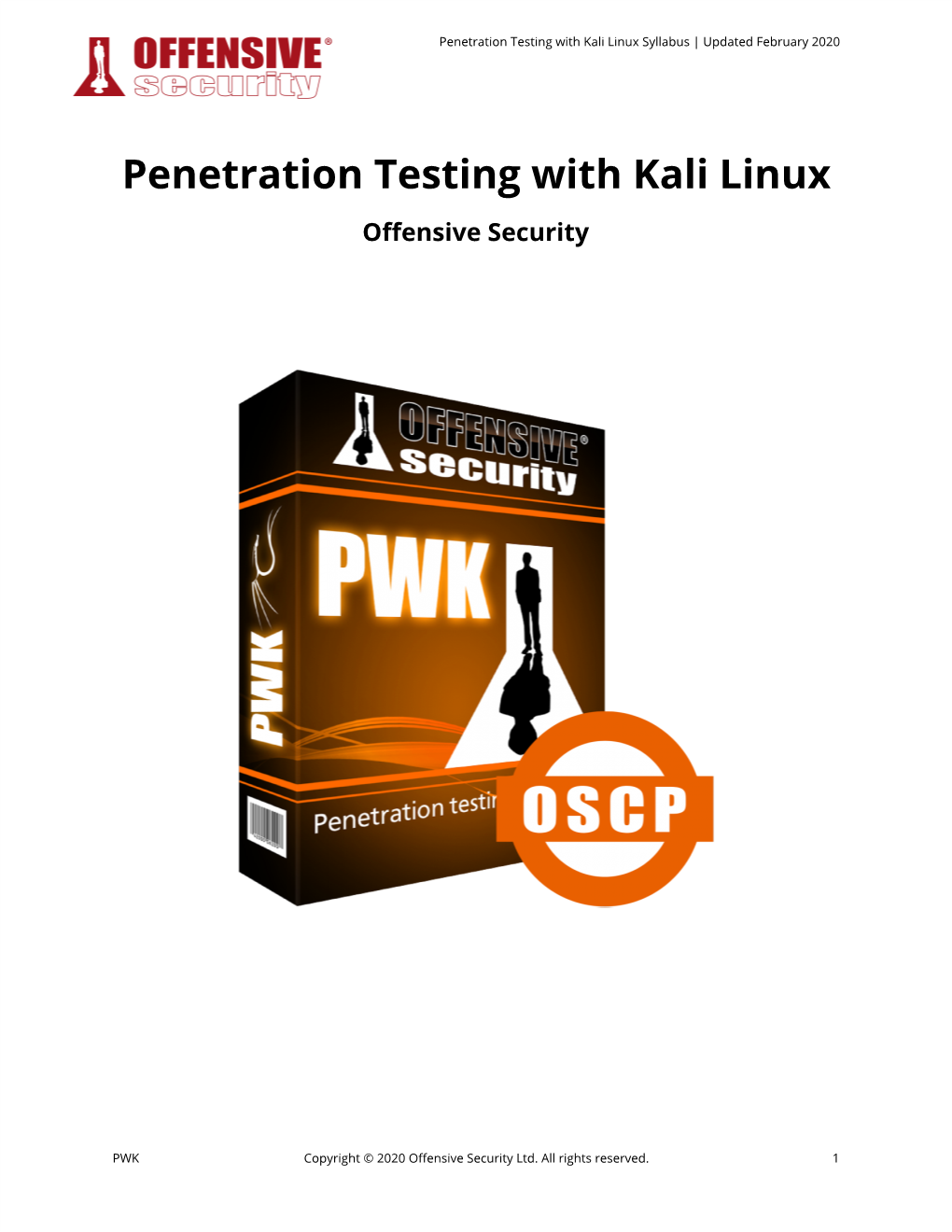 Penetration Testing with Kali Linux Syllabus | Updated February 2020