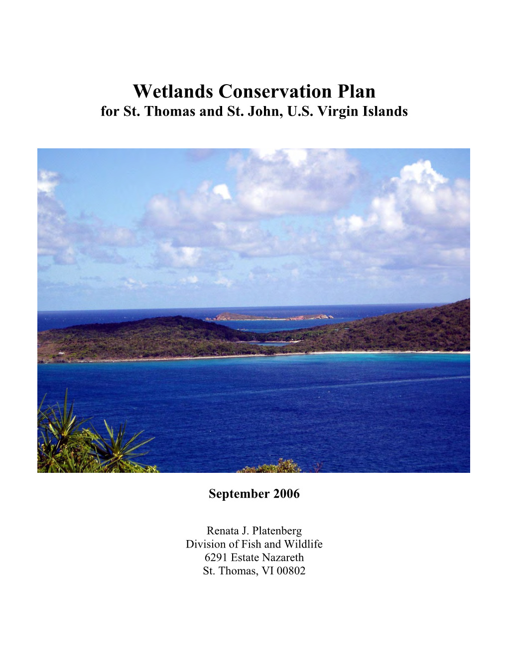 Wetlands Conservation Plan for St