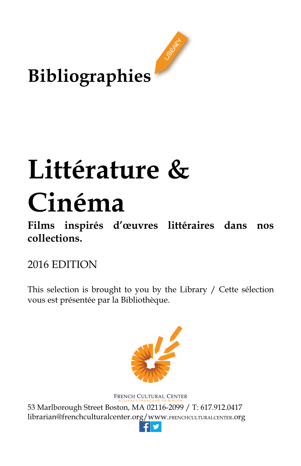 Littérature & Cinéma