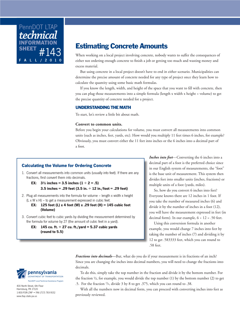 Estimating Concrete Amounts