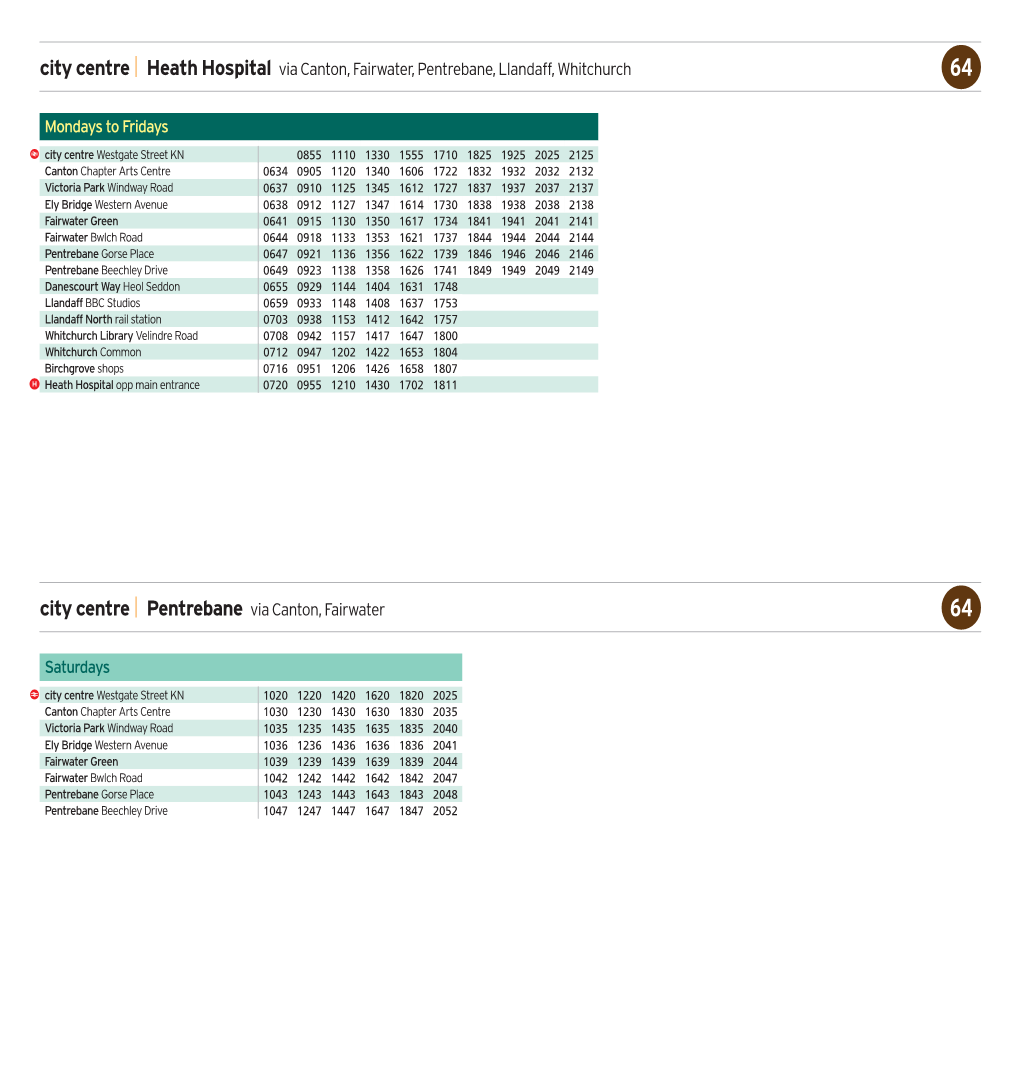 Heath Hospital Via Canton, Fairwater, Pentrebane, Llandaff, Whitchurch 64