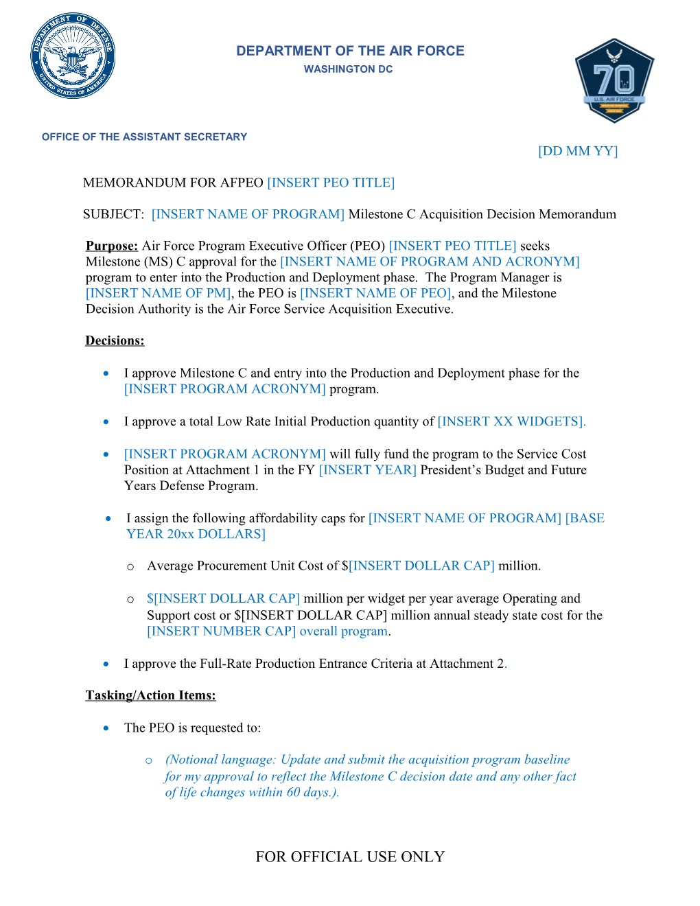 Official Memorandum Template s1