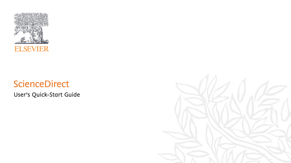 Science Direct User Guide