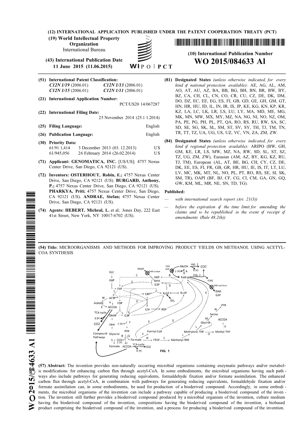 WO 2015/084633 Al 11 June 2015 (11.06.2015) P O P C T