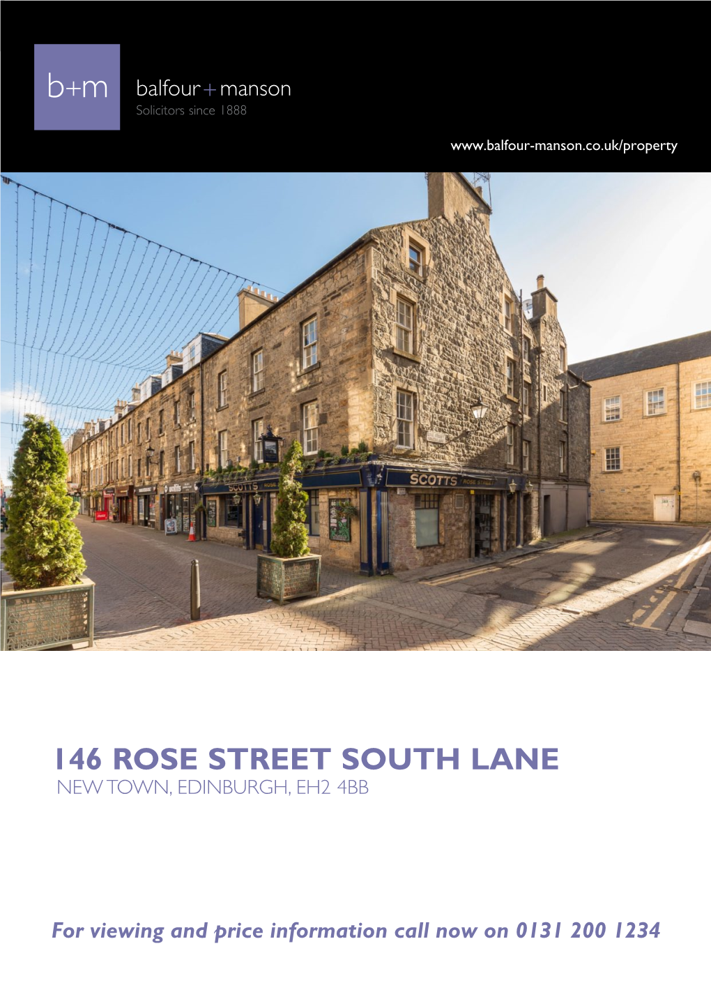 146 Rose Street South Lane New Town, Edinburgh, Eh2 4Bb