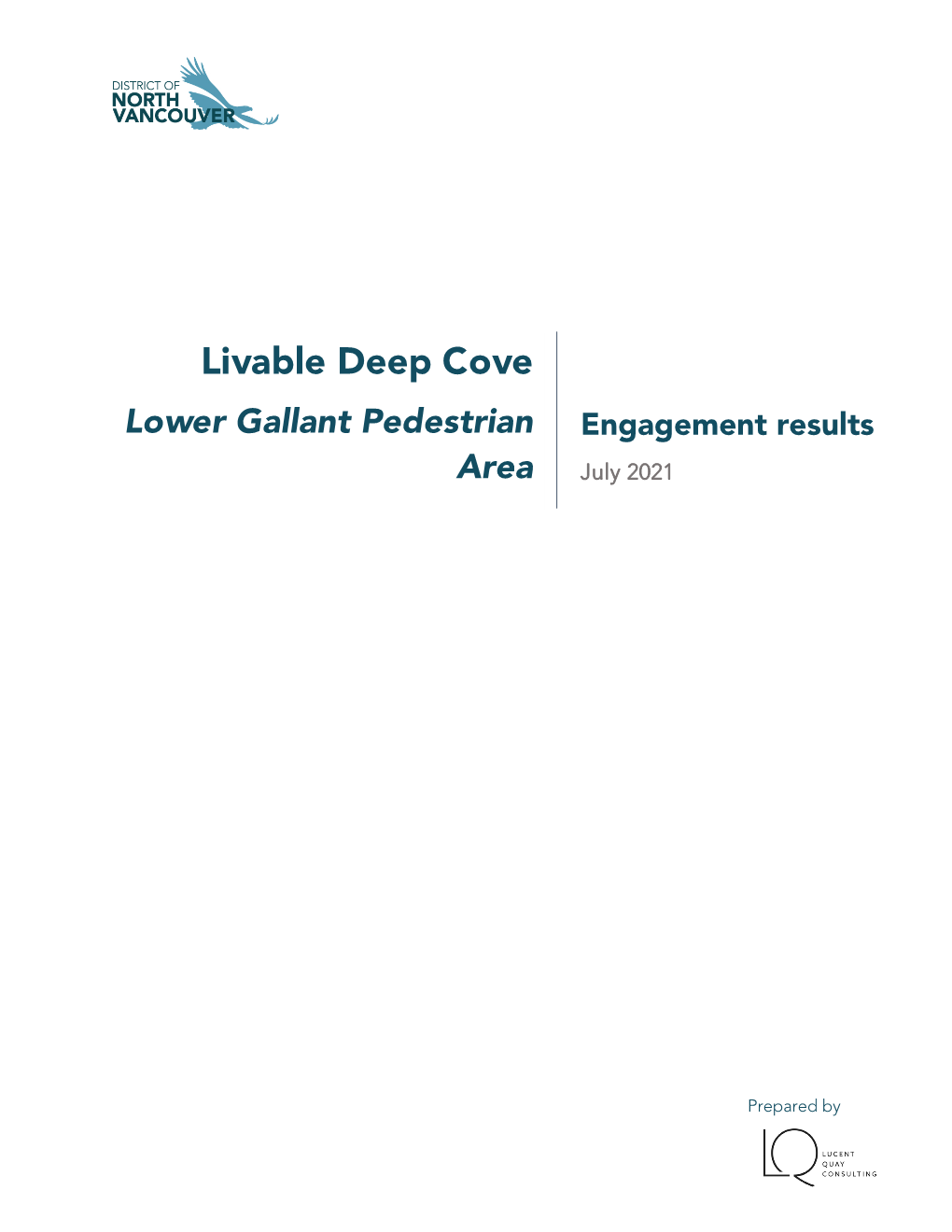 Livable Deep Cove Lower Gallant Pedestrian Engagement Results Area July 2021