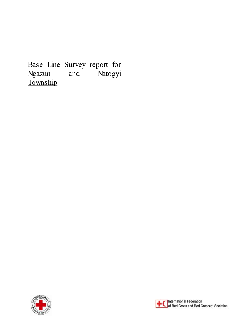 Base Line Survey Report for Ngazun Villages.Docx Ver 2.Docx