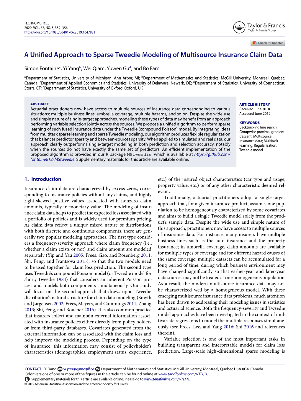 A Unified Approach to Sparse Tweedie Modeling of Multisource Insurance Claim Data