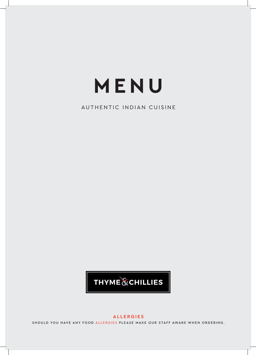 Restaurant Menu