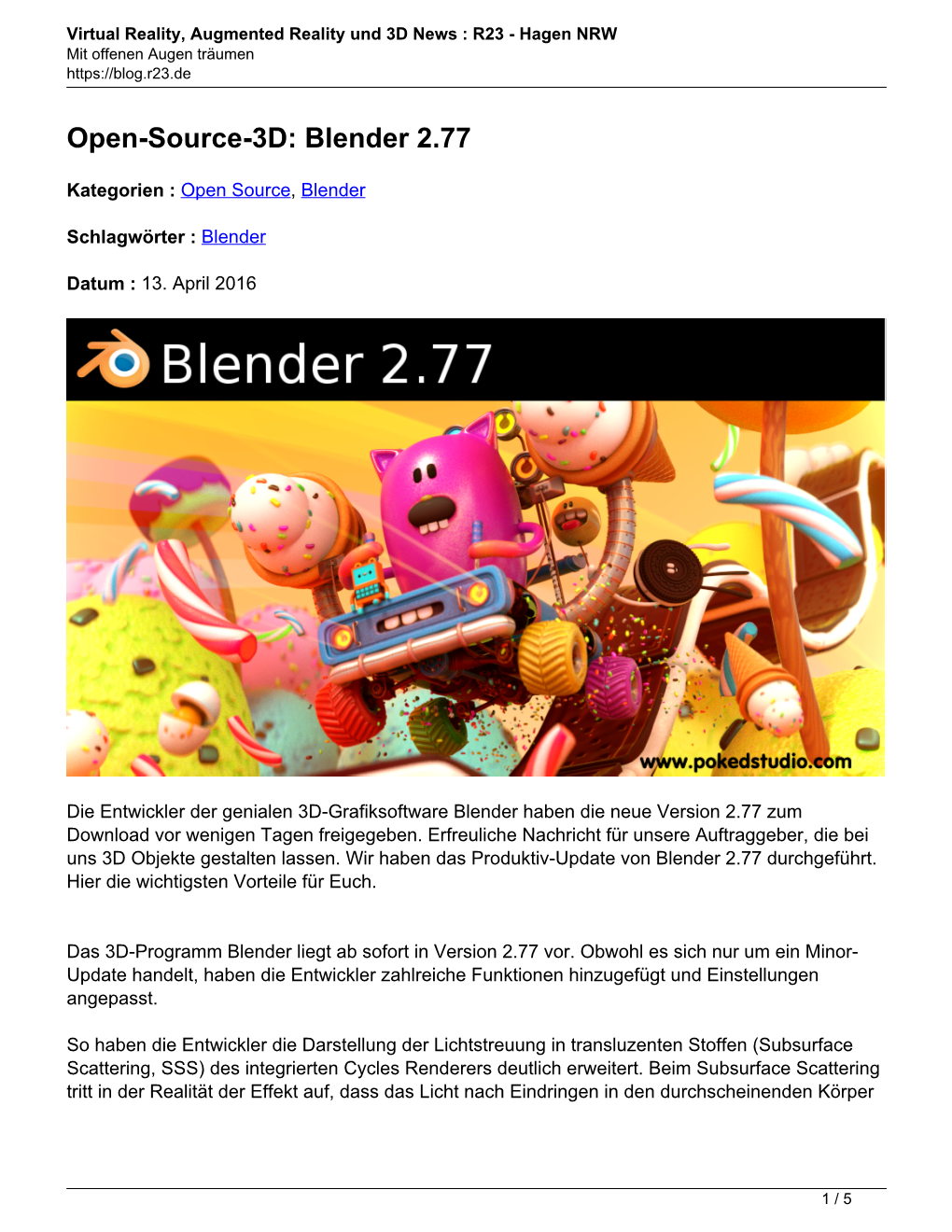 Open-Source-3D: Blender 2.77