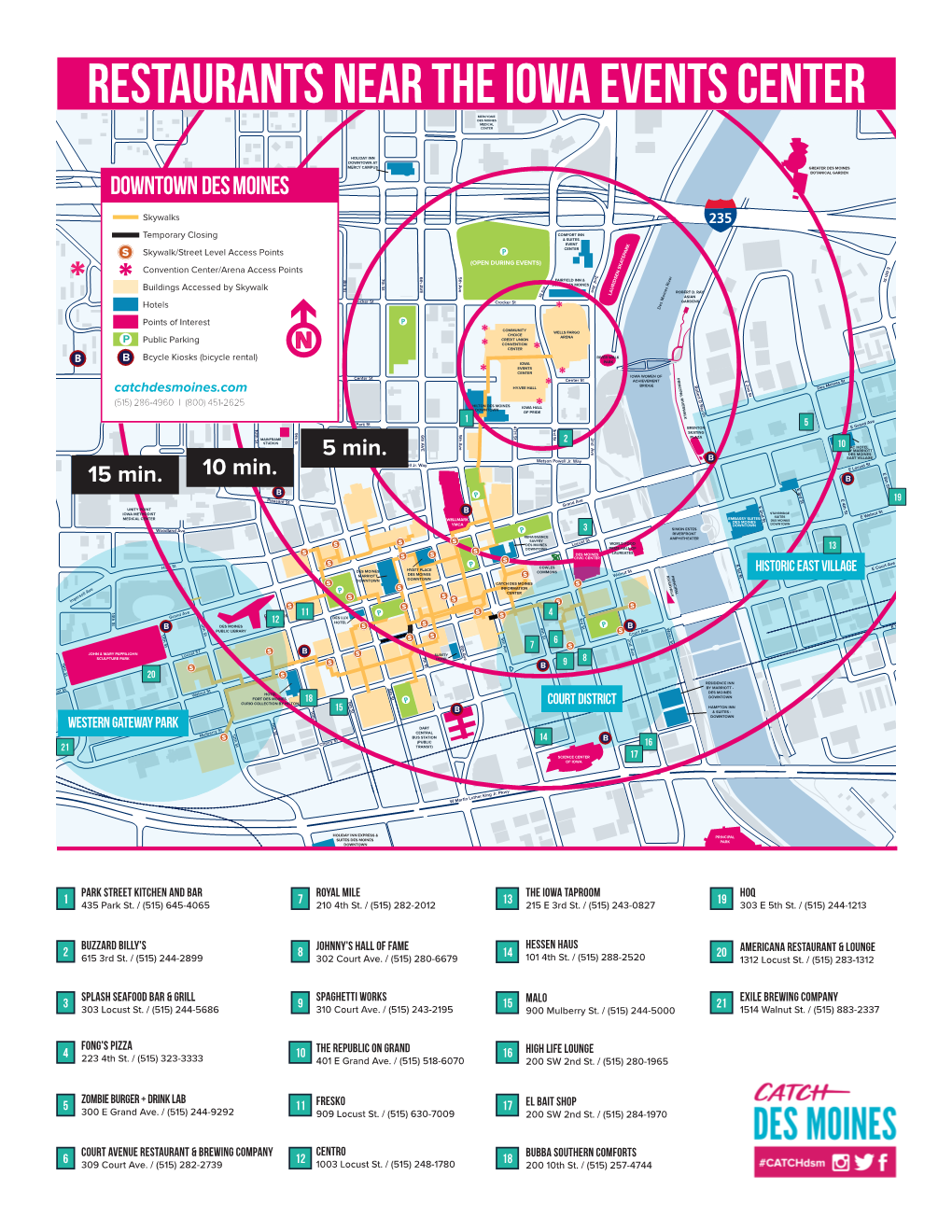 RESTAURANTS NEAR the Iowa Events Center MERCYONE DES MOINES MEDICAL CENTER