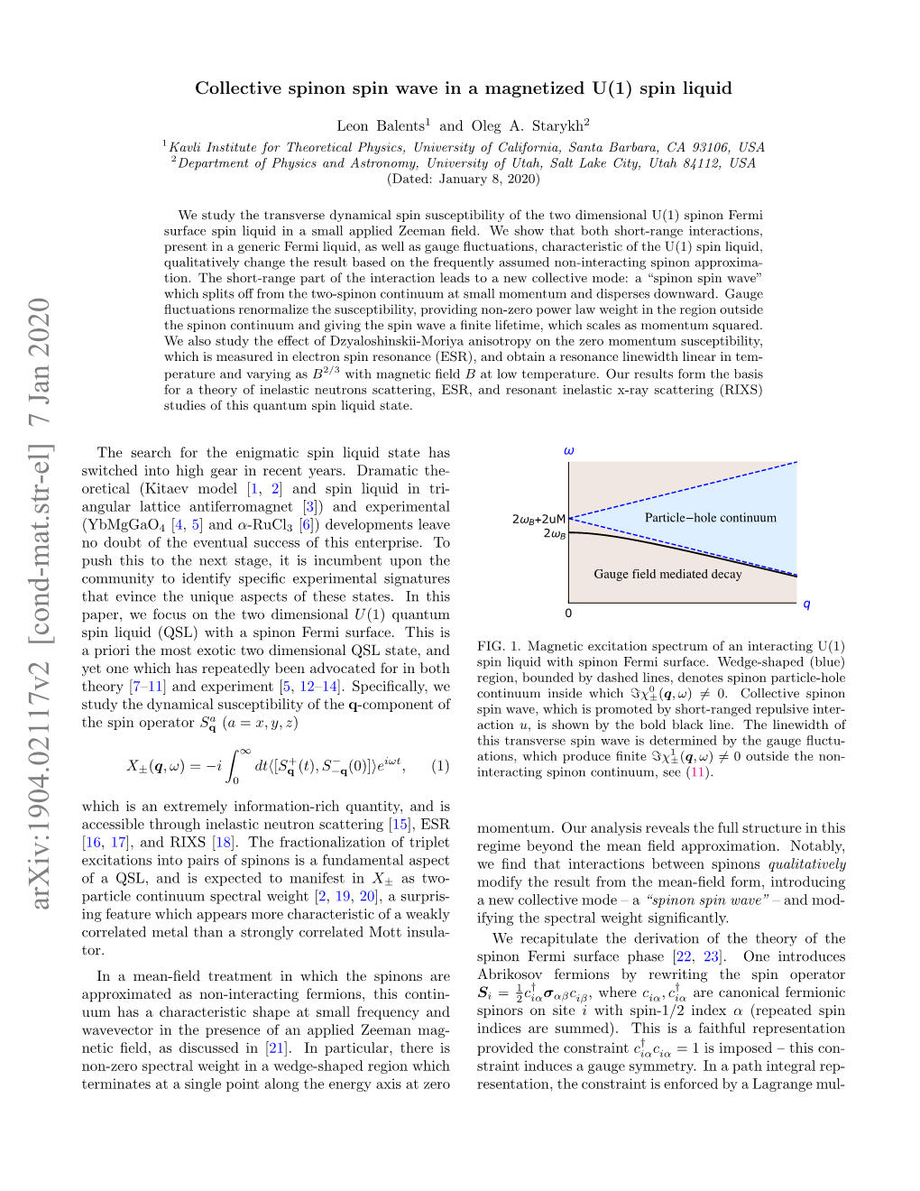 Collective Spinon Spin Wave in a Magnetized U(1) Spin Liquid